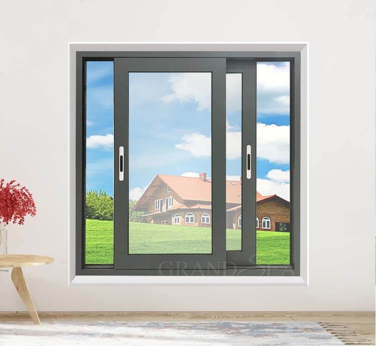 Anti Condensation Horizontal Sliding Windows 6063-T5 9A Glass