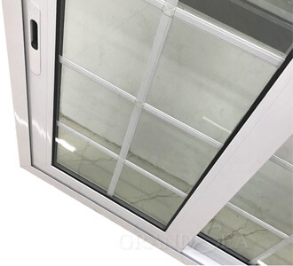 white color aluminum frame window