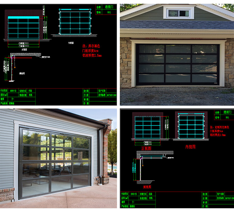 tempered glass garage door