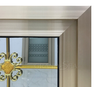 gold aluminum sliding window