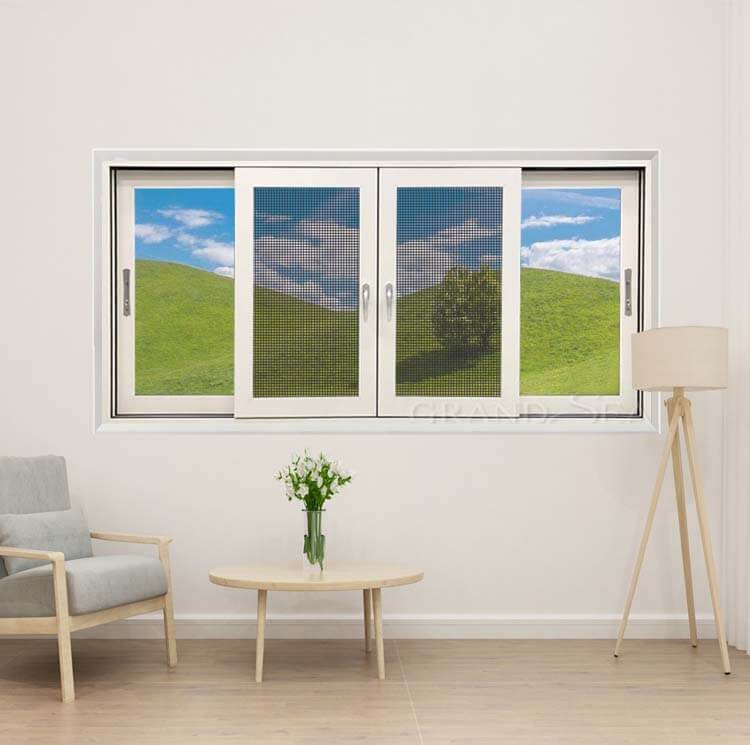 aluminum 4 panel sliding windows