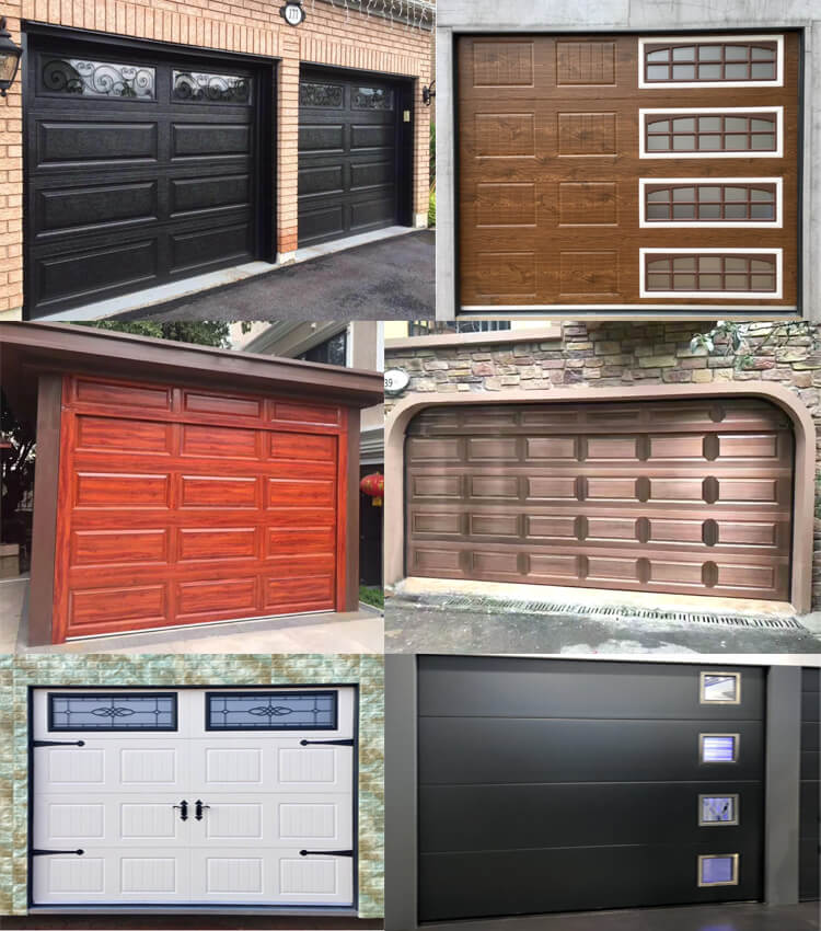 black garage door design