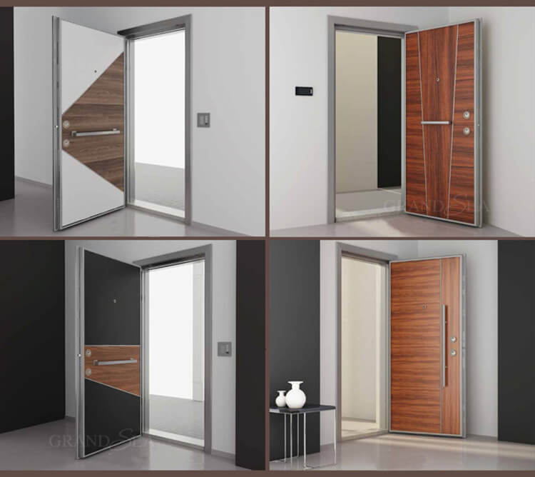 steel wood armoured security doors