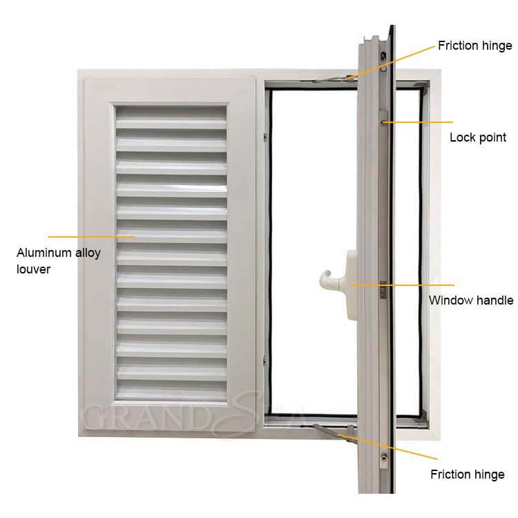 aluminum frame louver windows