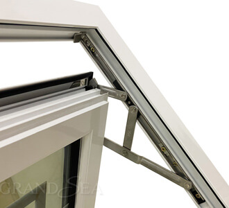 triple glass aluminum awning windows