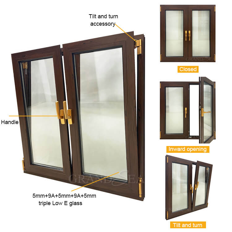 aluminum tilt and turn windows usa