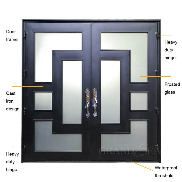 contemporary wrought iron doors