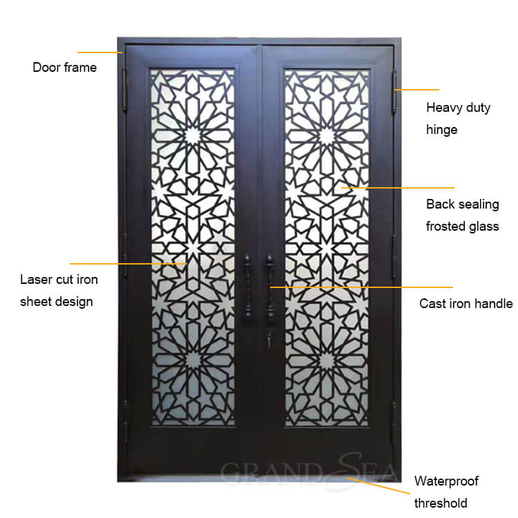 wrought iron entry doors