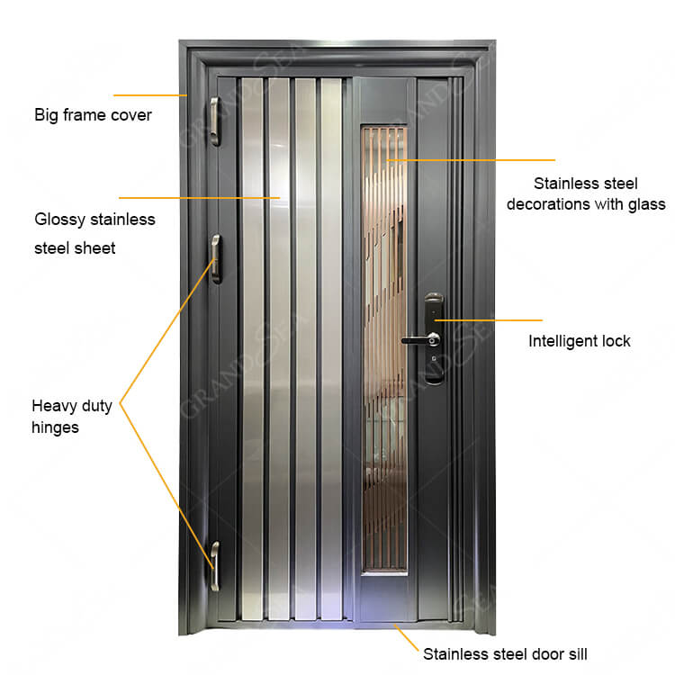 stainless steel door