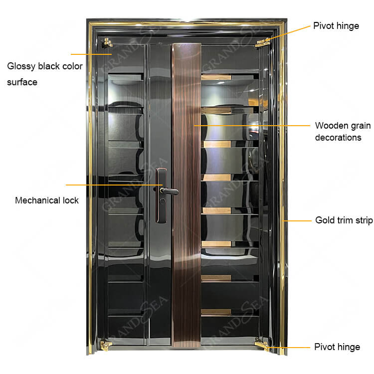 mother son stainless steel door