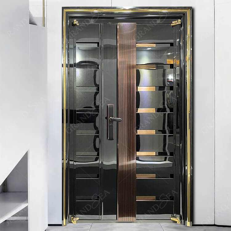 one and half stainless steel door