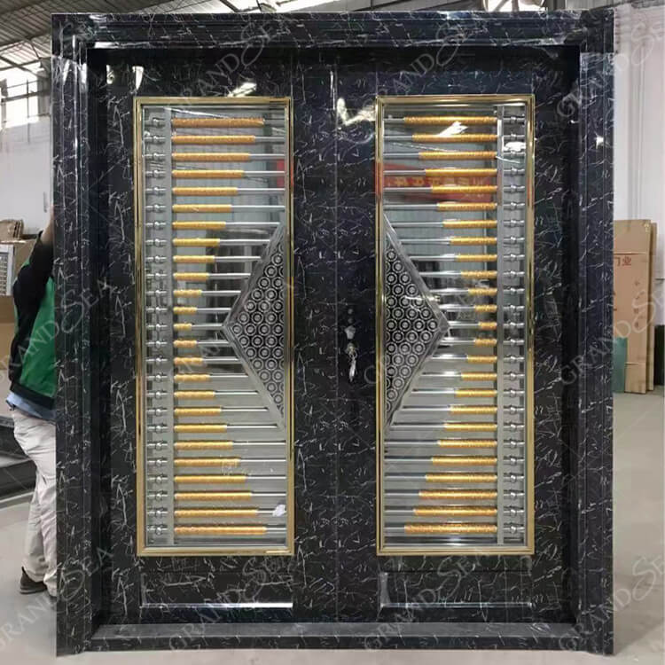 double stainless steel door