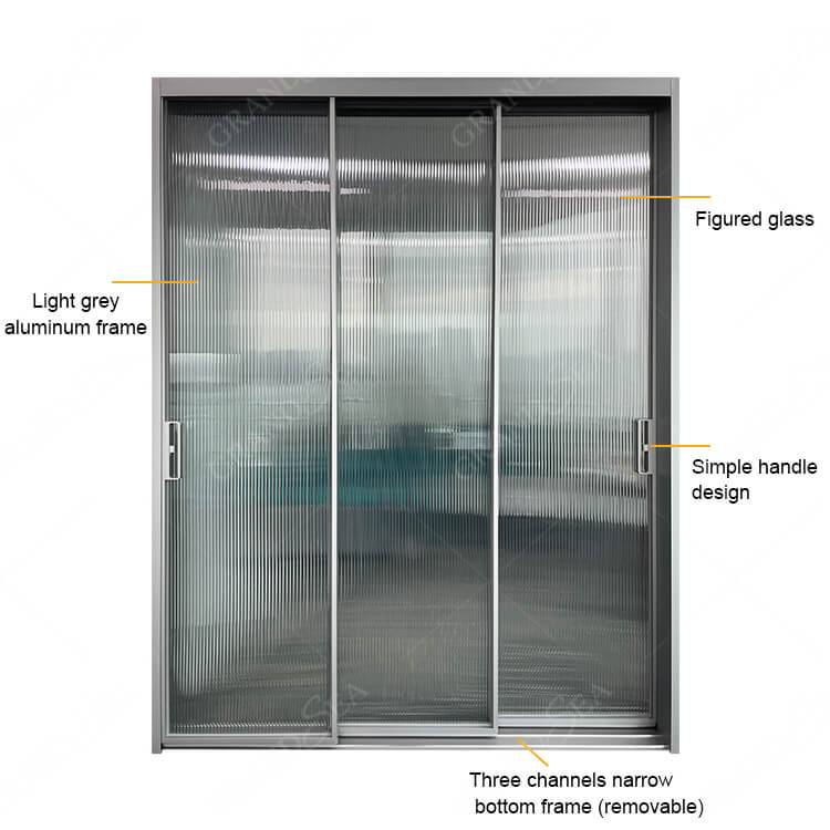 triple track aluminum sliding doors