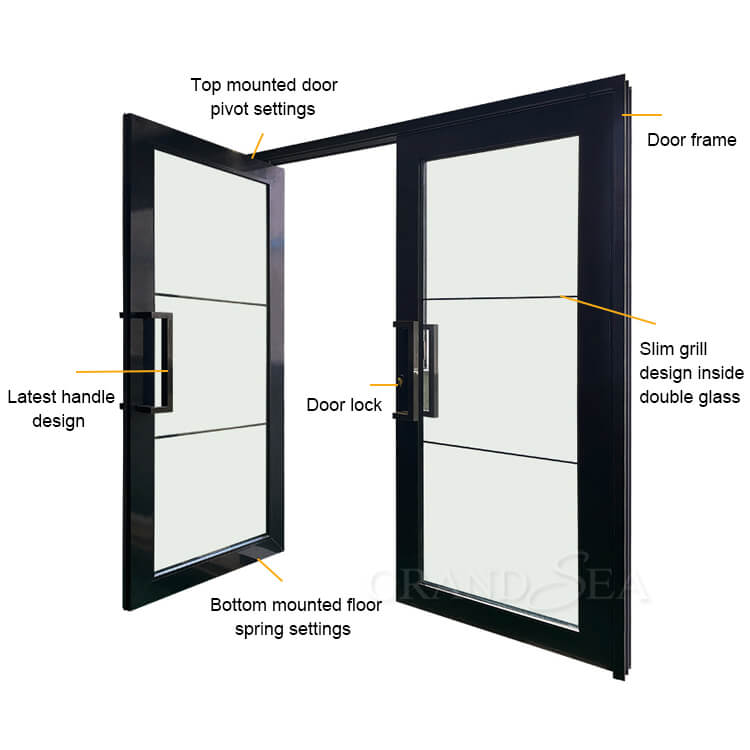 aluminum commercial glass door