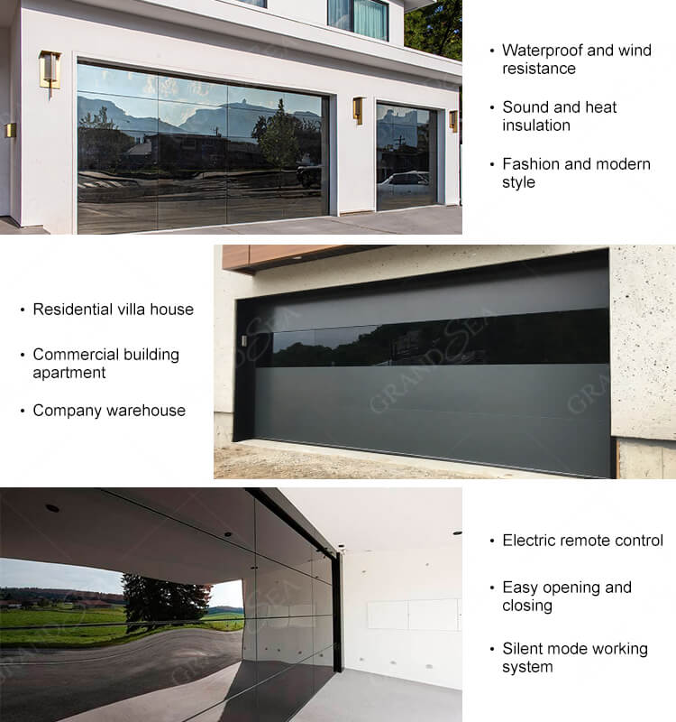 frameless glass garage doors