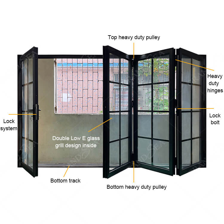 aluminum folding doors grill design