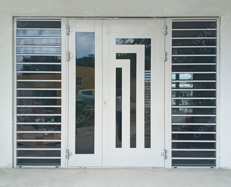 aluminum front entry door