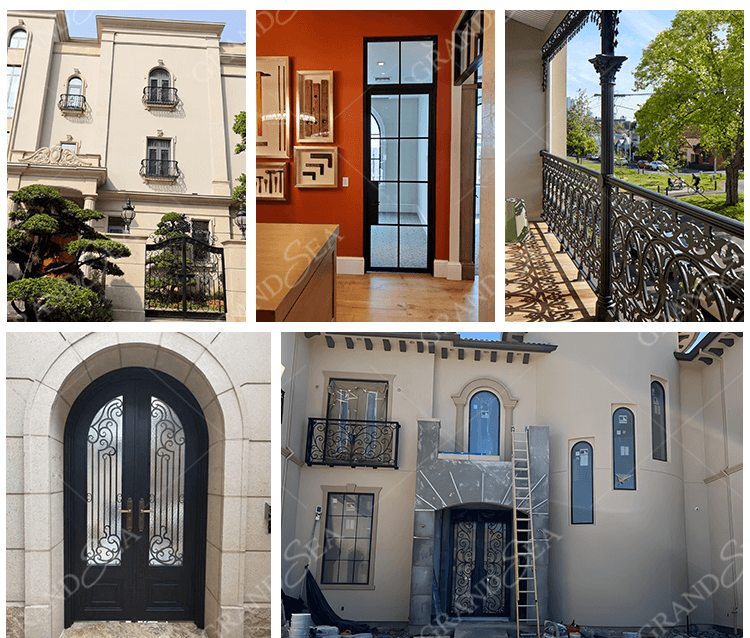 modern wrought iron door