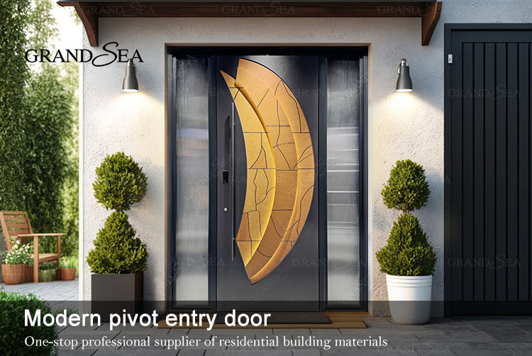 modern exterior pivot doors