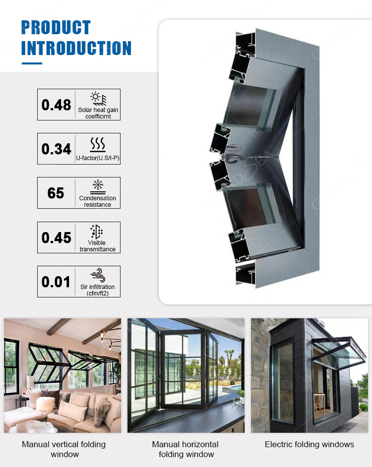 balcony window sliding folding window