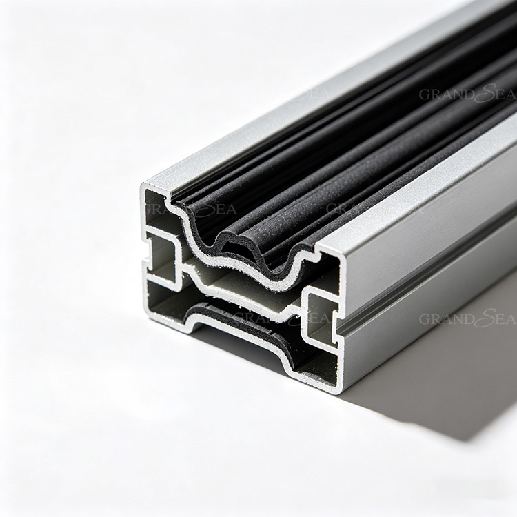 black aluminum pivot entry door