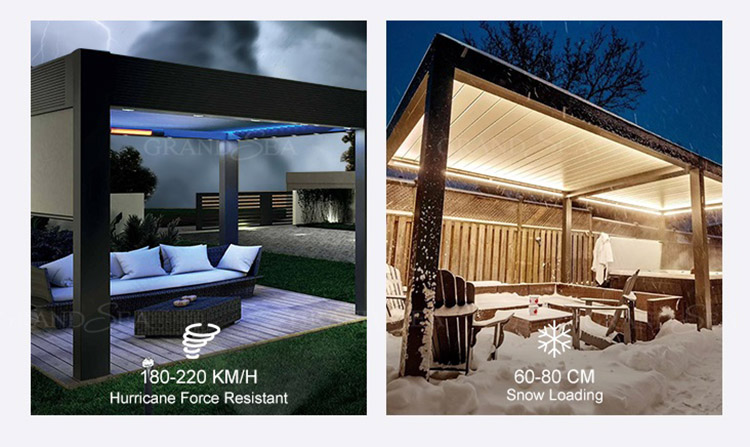 louvered roof aluminum gazebo