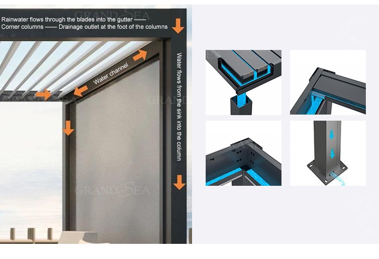 weather resistant aluminum pergola