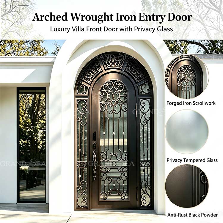 curved top iron entry door curved top iron entry door