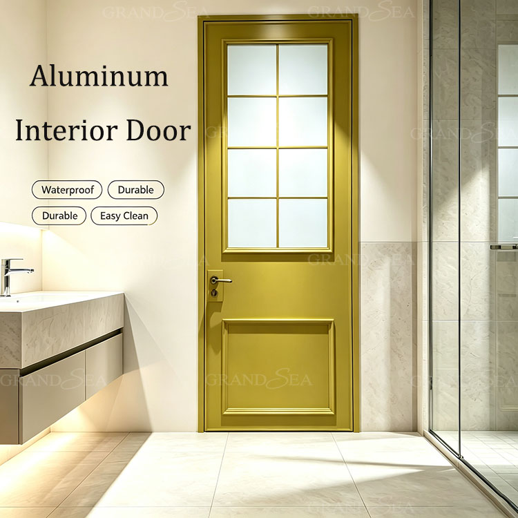 Retro aluminum frosted glass door Retro aluminum frosted glass door