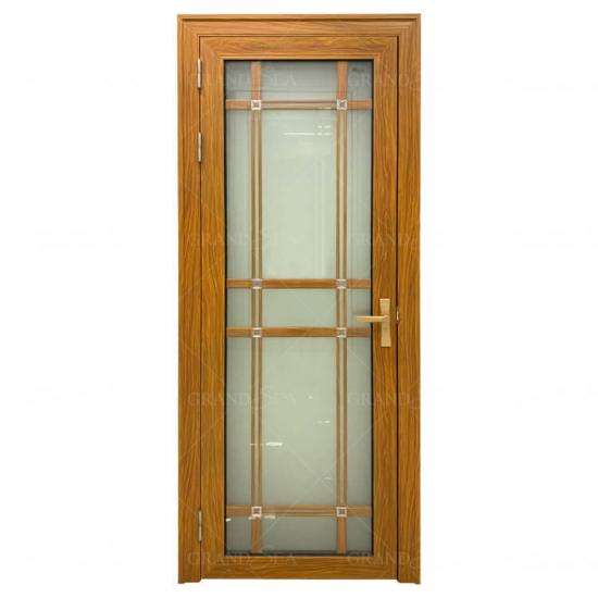 Best Residential Wooden Grain Single, Wooden And Glass Door Design