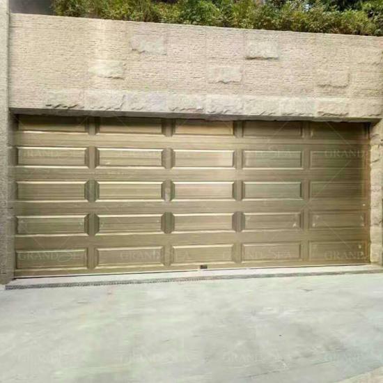 champagne aluminum garage doors