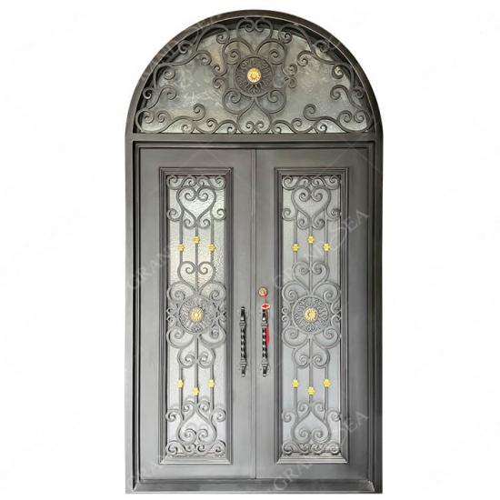 arched top wrought iron doors