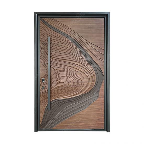 wood pivot front door