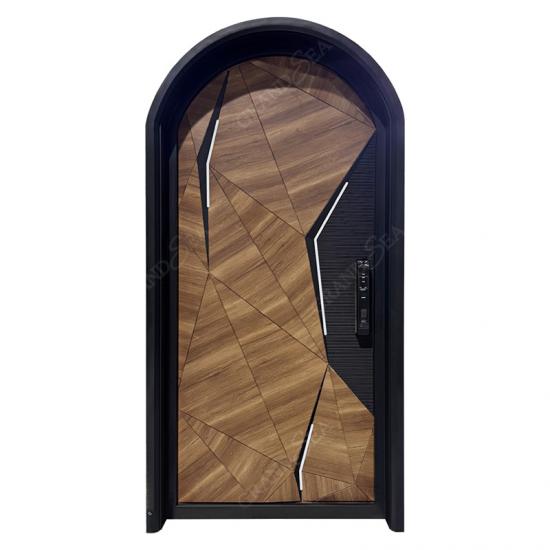 arched carved wood doors