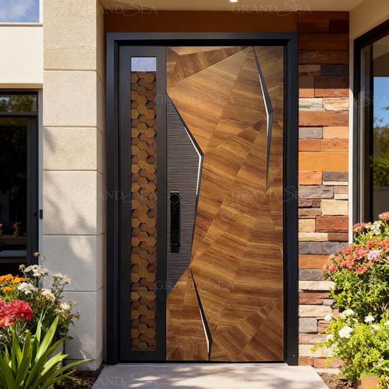 modern pivot front door