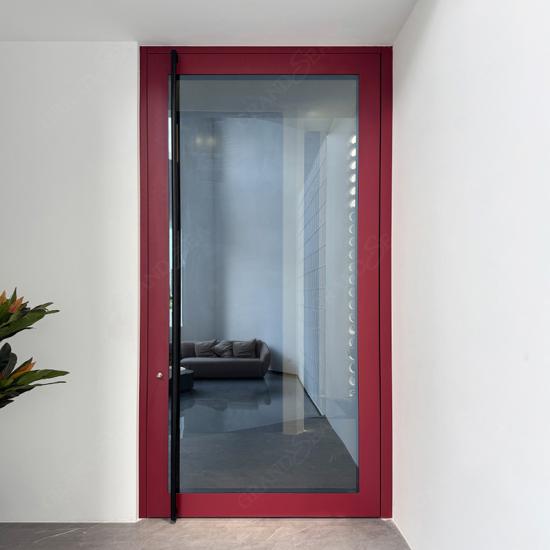 glass aluminum pivot door