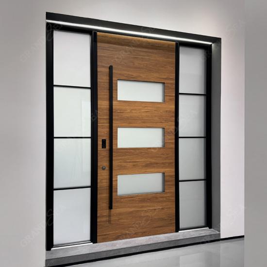 wooden front door carving