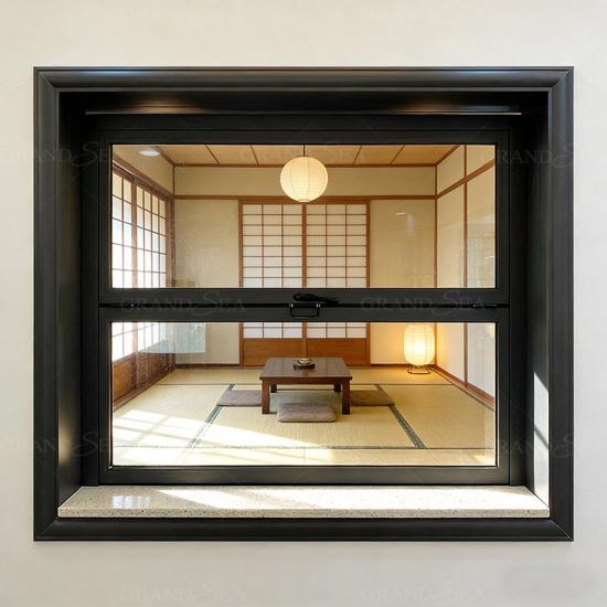 vertical folding glass window