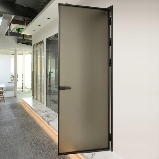 aluminum Frosted glass door