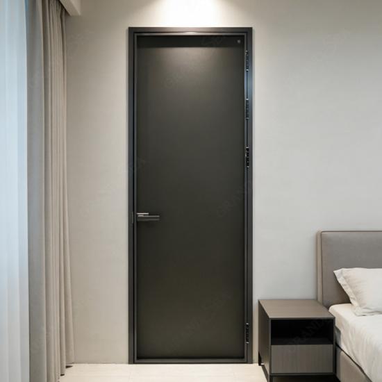 aluminum Frosted glass door