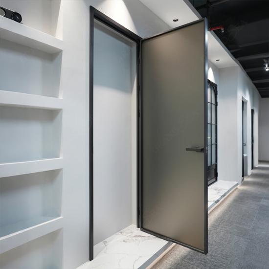 aluminum Frosted glass door