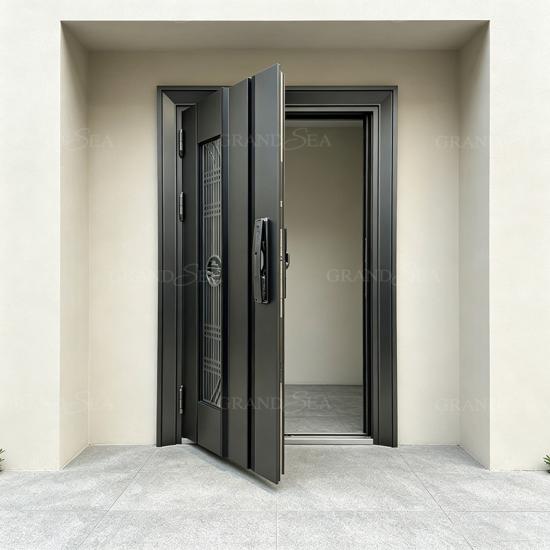 minimalist stainless steel Exterior door