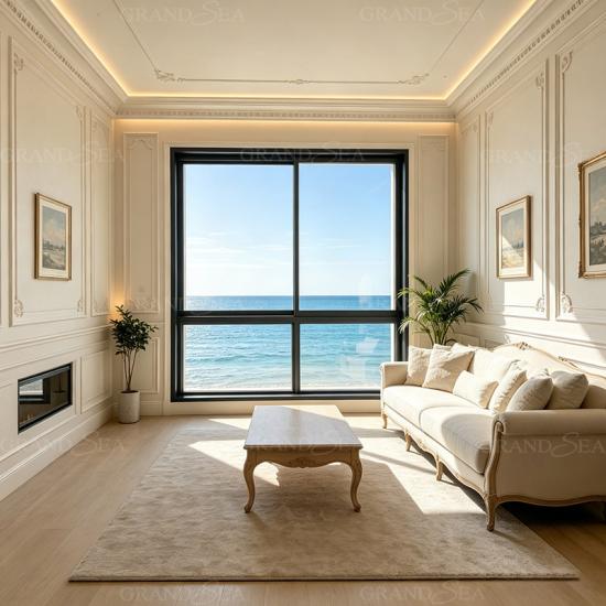 narrow slim frame aluminum sliding window