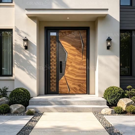 modern pivot front door