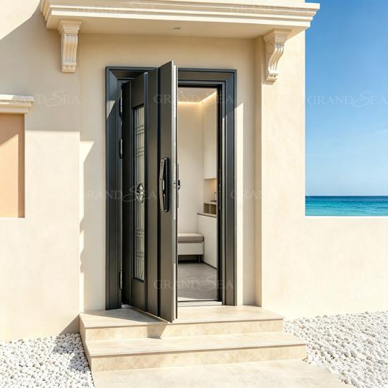 minimalist stainless steel Exterior door