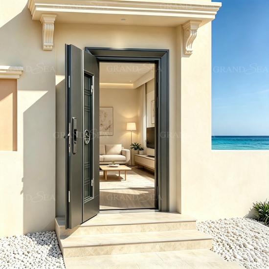 minimalist stainless steel Exterior door