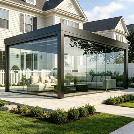 motorized aluminum waterproof pergola