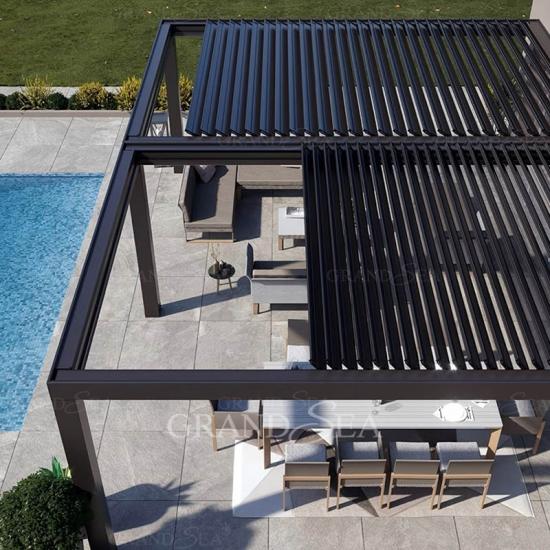 motorized aluminum waterproof pergola