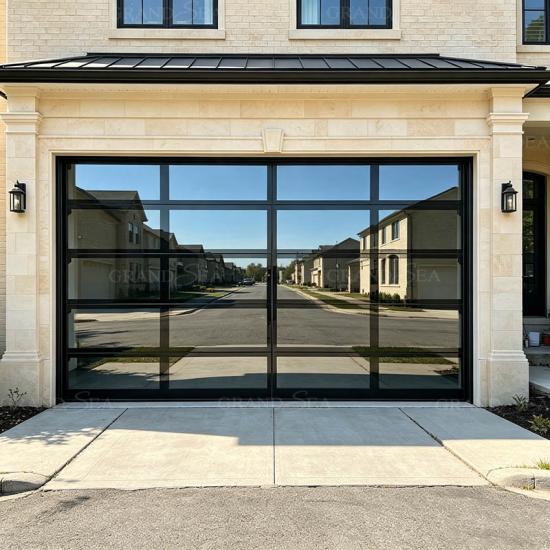 full view glass garage door