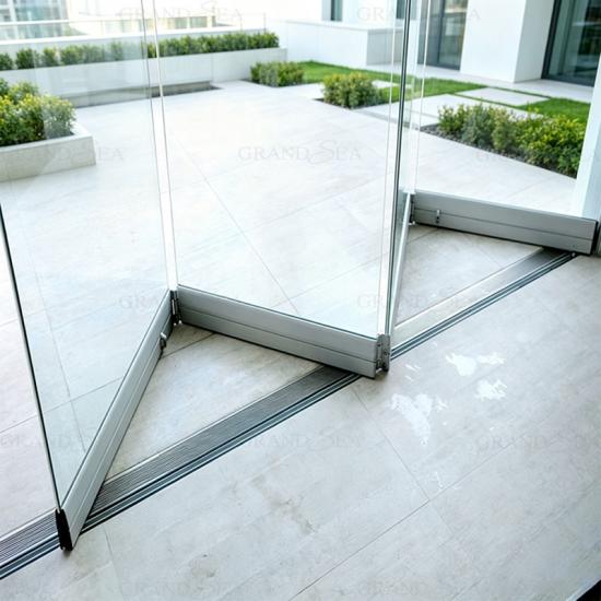 frameless glass folding doors